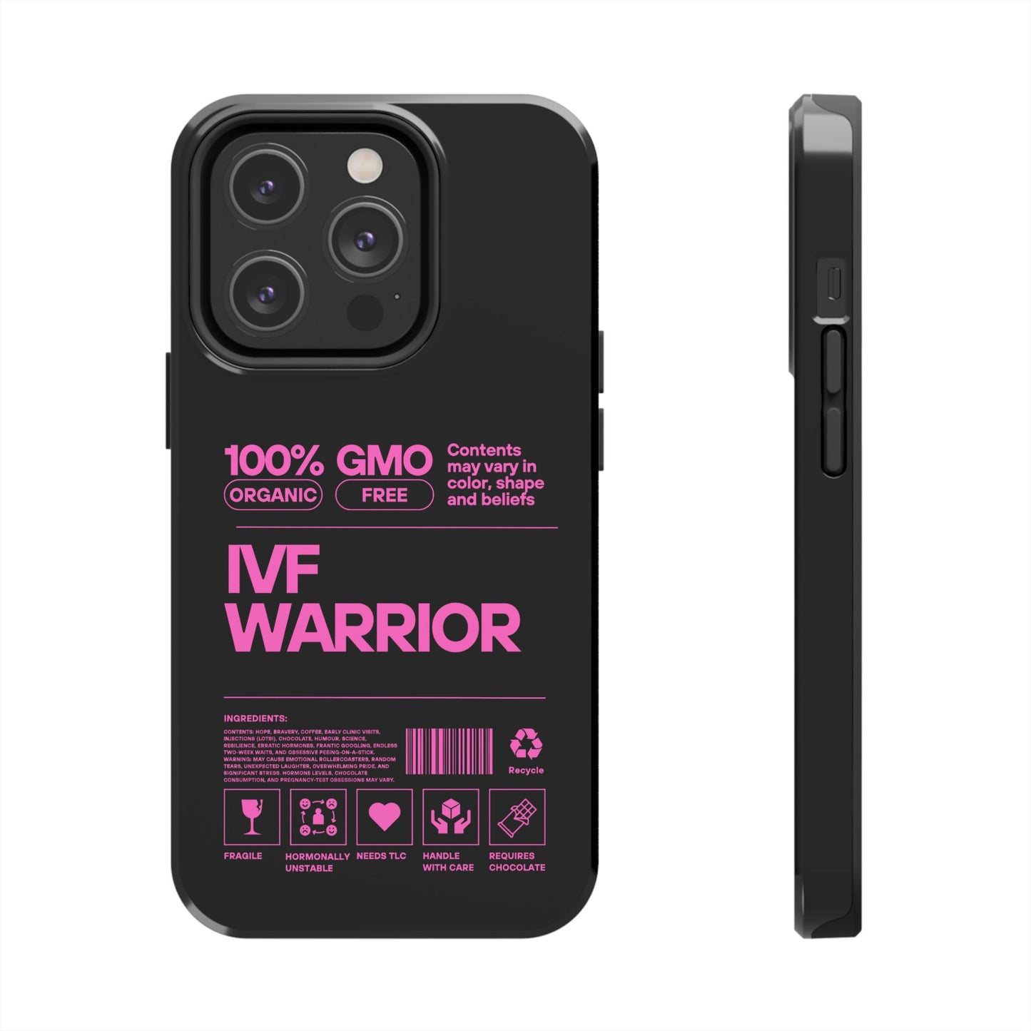 IVF Warrior Tough Phone Case - Empowering Gift for Fertility Journey, IVF Support, Organic Design, Personalized Cases, Motivational Art