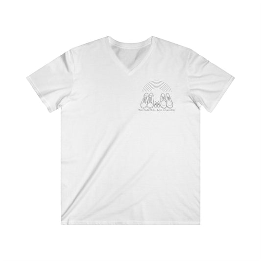 Two dads IVF Graphic Men's Fitted V-Neck Tee, Casual Wear, Pride Apparel, Summer Shirt, Unique Gift, Unisex Style