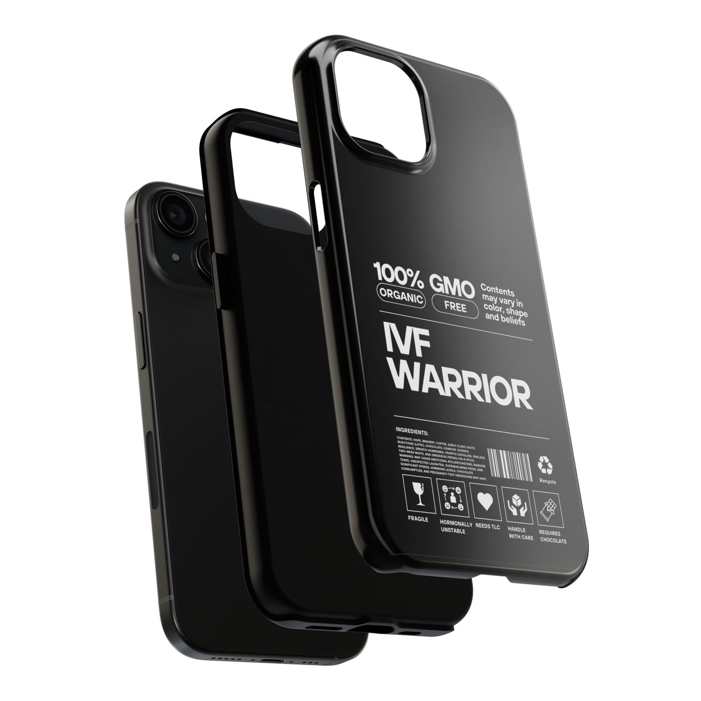 IVF Warrior Tough Phone Case - Empowering Gift for Fertility Journey, IVF Support, Organic Design, Personalized Cases, Motivational Art