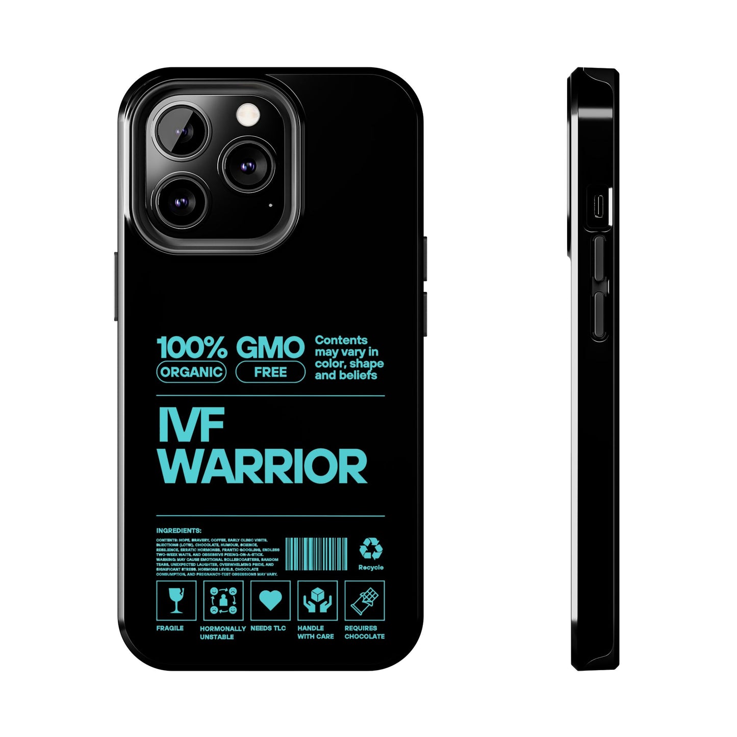 Mint IVF Warrior Tough Phone Case - Empowering Gift for Fertility Journey, IVF Support, Organic Design, Personalized Cases, Motivational Art