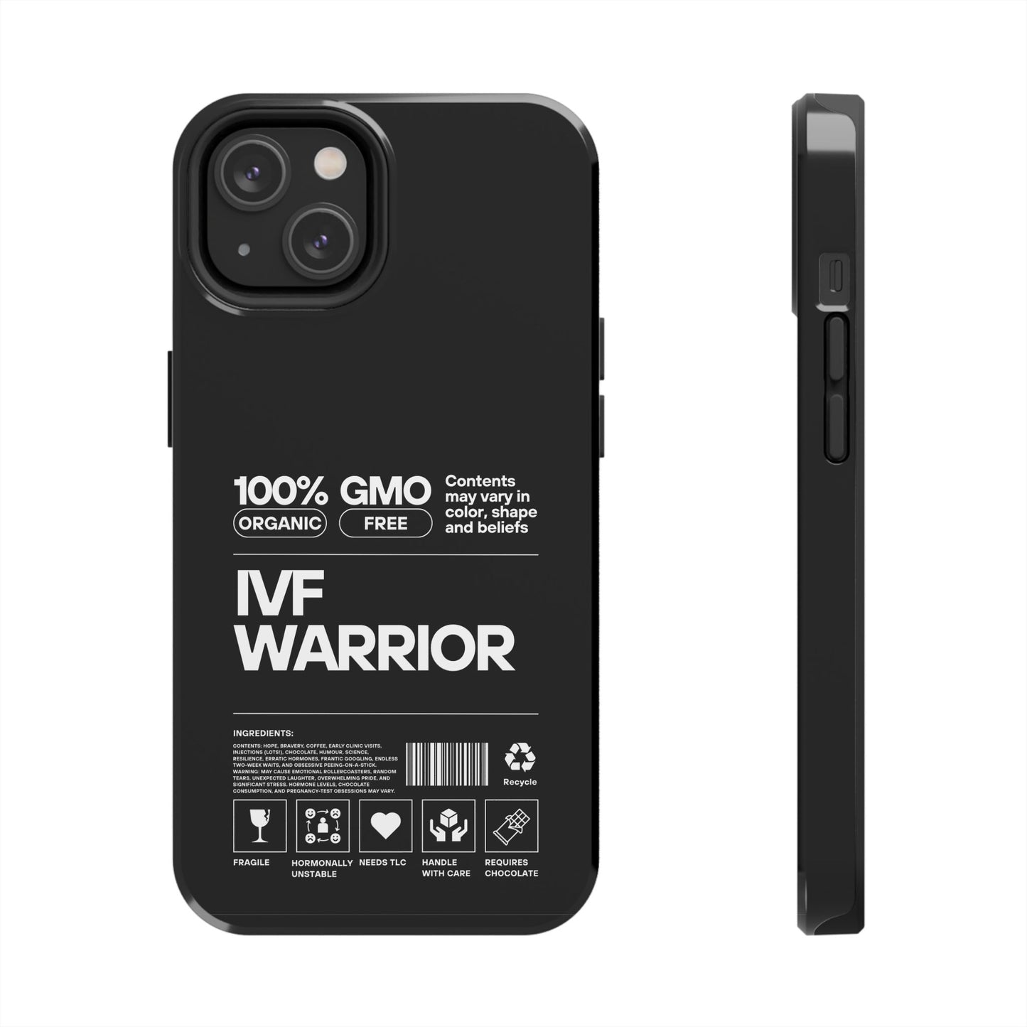IVF Warrior Tough Phone Case - Empowering Gift for Fertility Journey, IVF Support, Organic Design, Personalized Cases, Motivational Art