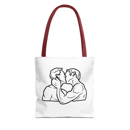 Queer Men Kissing Tote Bag