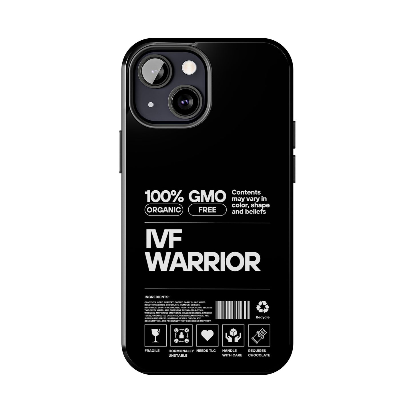 IVF Warrior Tough Phone Case - Empowering Gift for Fertility Journey, IVF Support, Organic Design, Personalized Cases, Motivational Art