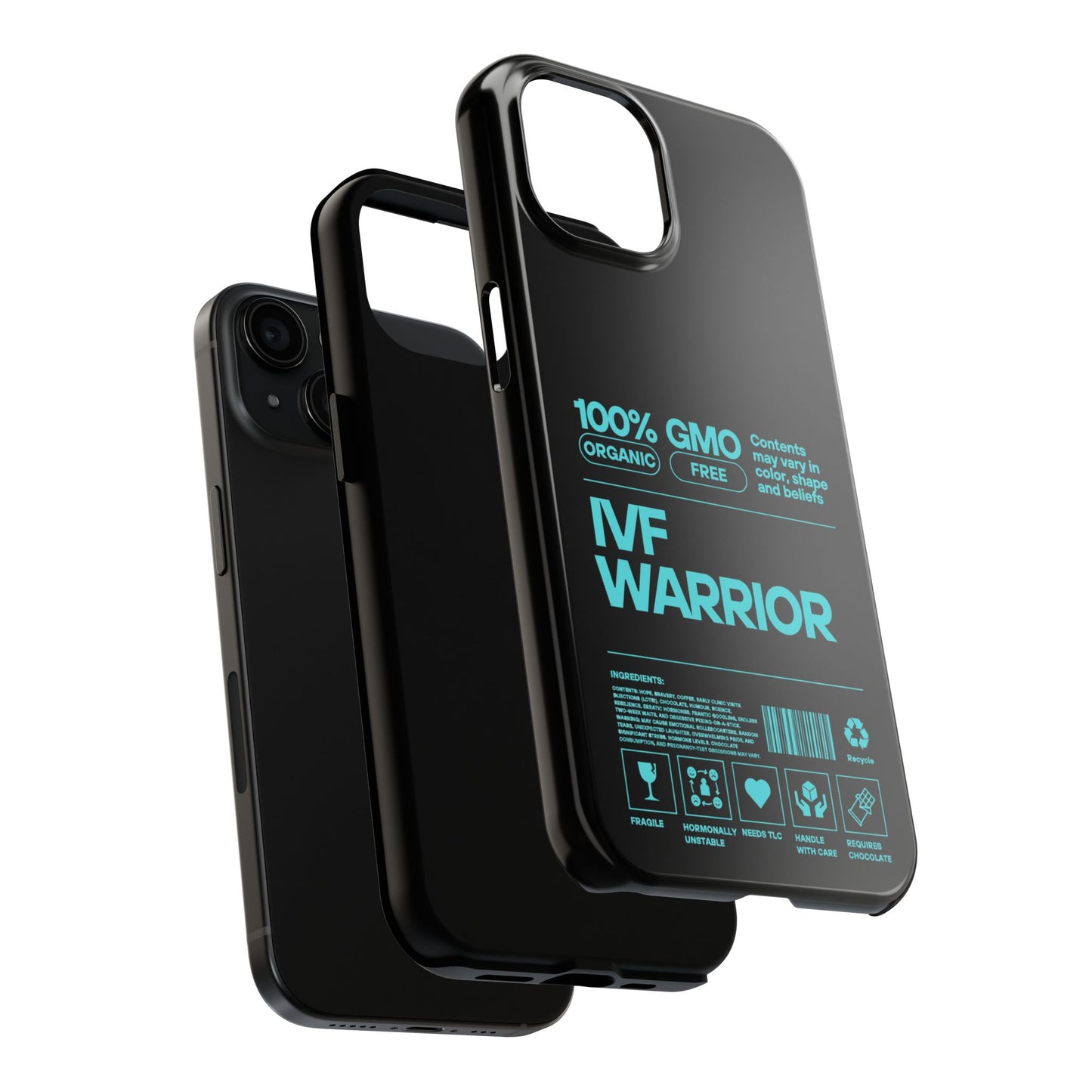 Mint IVF Warrior Tough Phone Case - Empowering Gift for Fertility Journey, IVF Support, Organic Design, Personalized Cases, Motivational Art