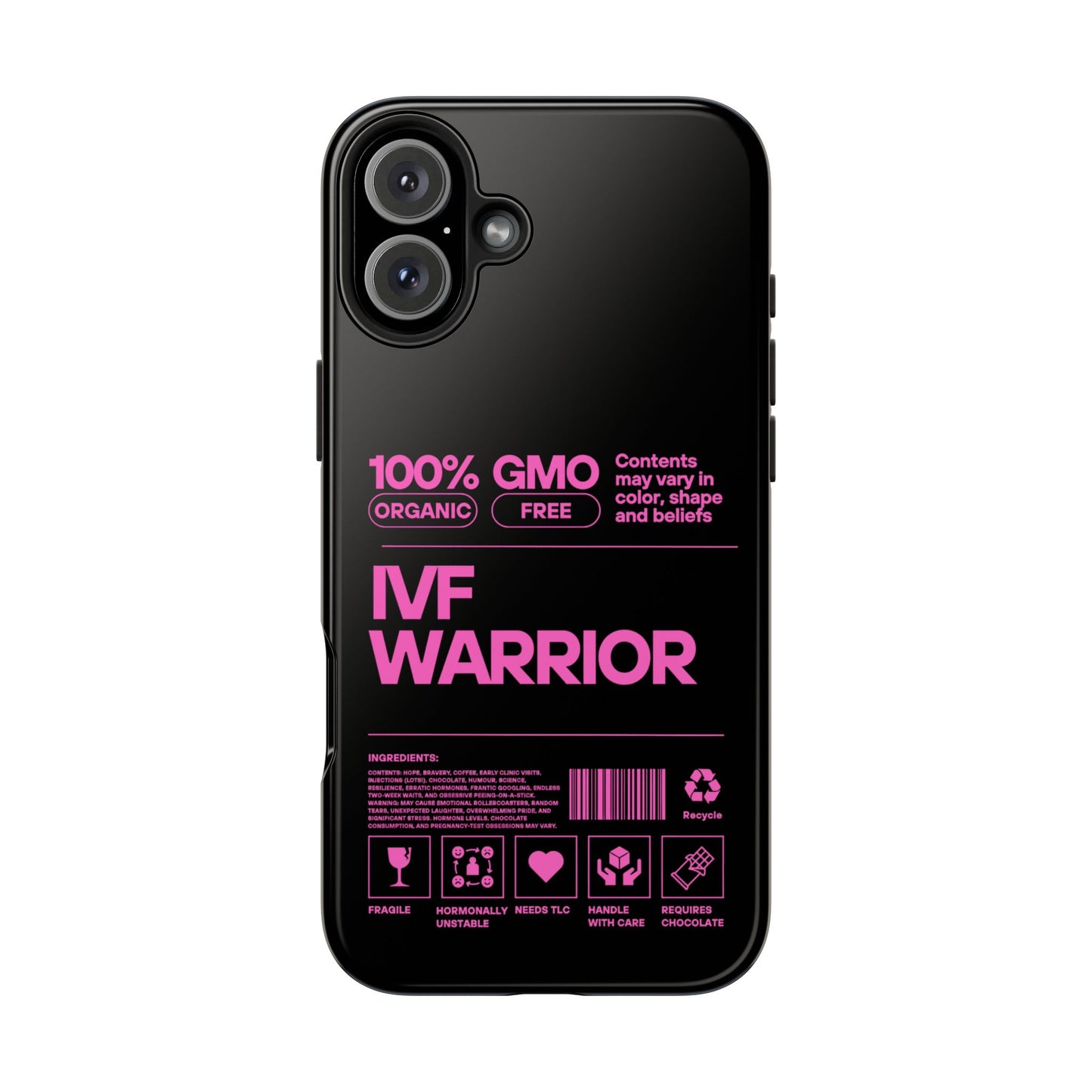 IVF Warrior Tough Phone Case - Empowering Gift for Fertility Journey, IVF Support, Organic Design, Personalized Cases, Motivational Art