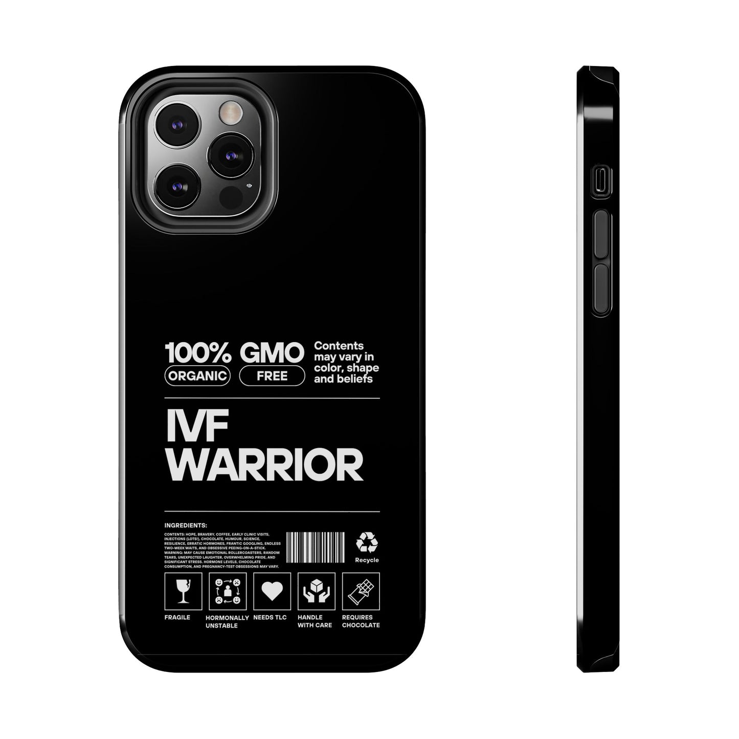 IVF Warrior Tough Phone Case - Empowering Gift for Fertility Journey, IVF Support, Organic Design, Personalized Cases, Motivational Art