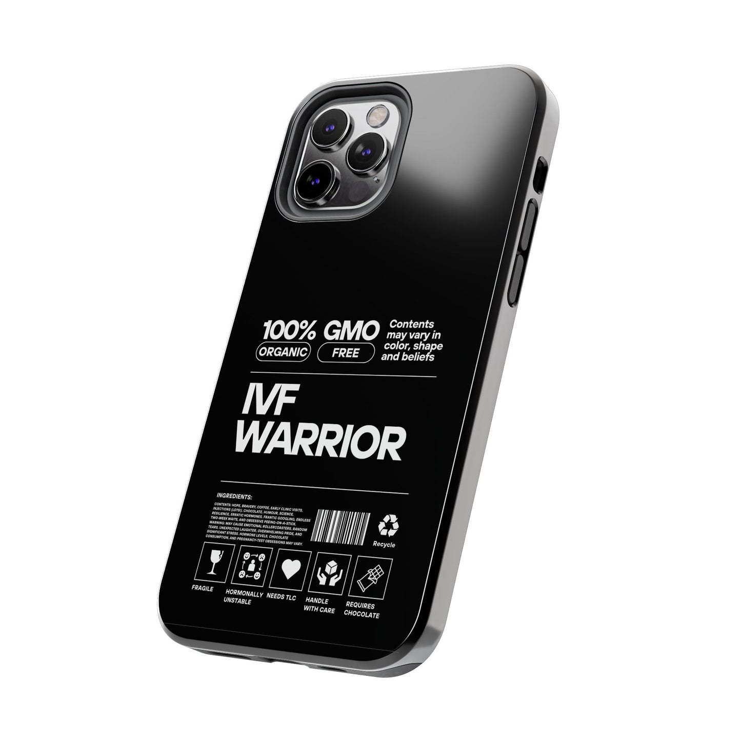 IVF Warrior Tough Phone Case - Empowering Gift for Fertility Journey, IVF Support, Organic Design, Personalized Cases, Motivational Art