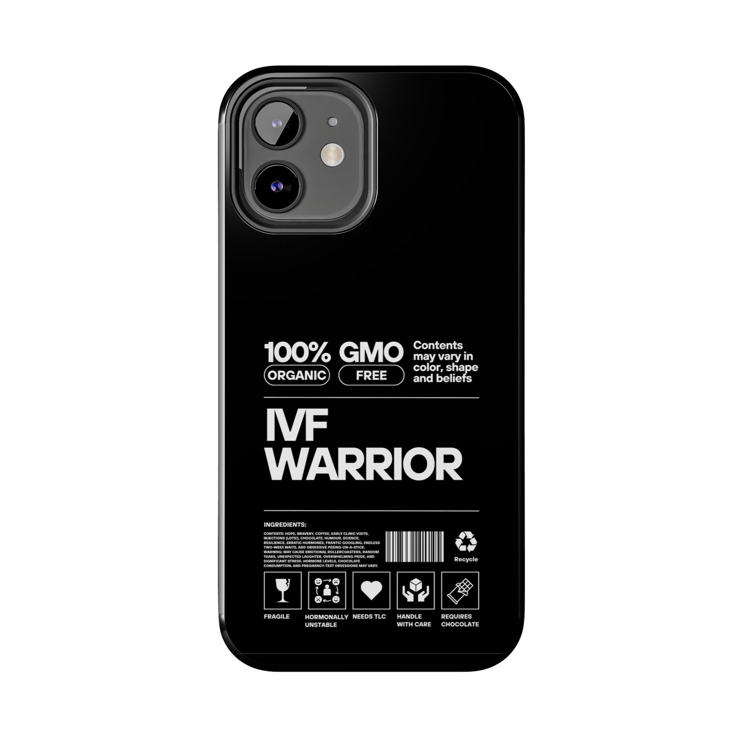 IVF Warrior Tough Phone Case - Empowering Gift for Fertility Journey, IVF Support, Organic Design, Personalized Cases, Motivational Art