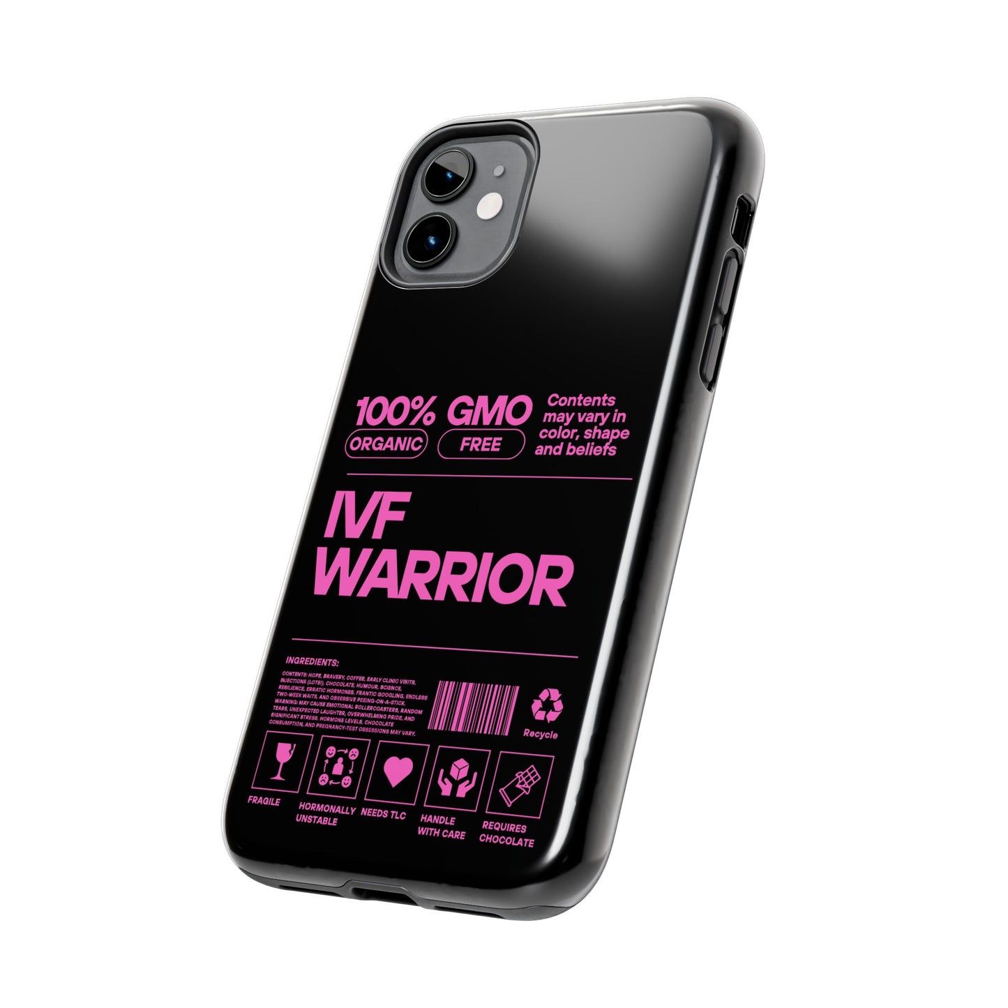 IVF Warrior Tough Phone Case - Empowering Gift for Fertility Journey, IVF Support, Organic Design, Personalized Cases, Motivational Art