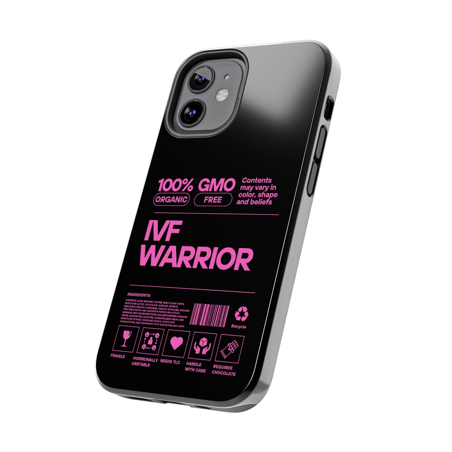 IVF Warrior Tough Phone Case - Empowering Gift for Fertility Journey, IVF Support, Organic Design, Personalized Cases, Motivational Art