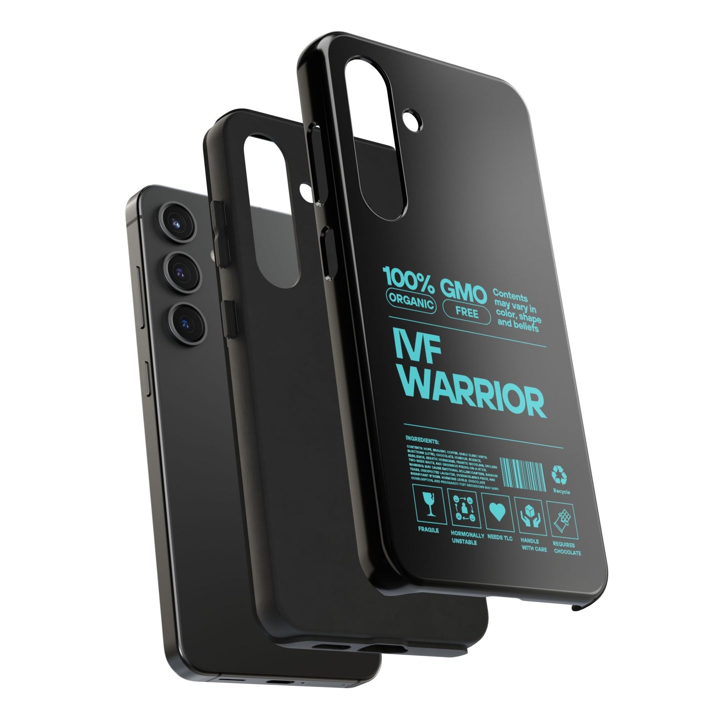 Mint IVF Warrior Tough Phone Case - Empowering Gift for Fertility Journey, IVF Support, Organic Design, Personalized Cases, Motivational Art