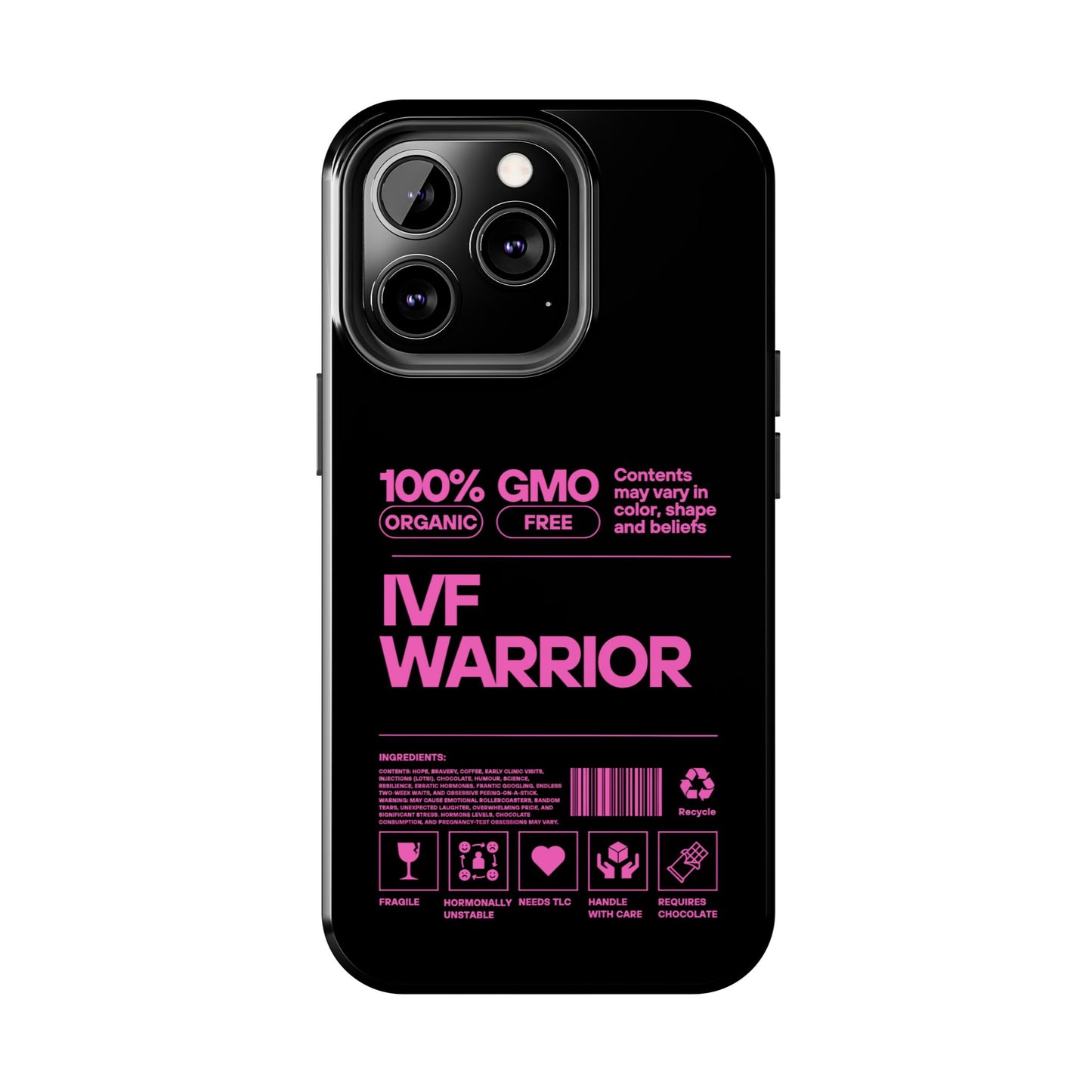 IVF Warrior Tough Phone Case - Empowering Gift for Fertility Journey, IVF Support, Organic Design, Personalized Cases, Motivational Art