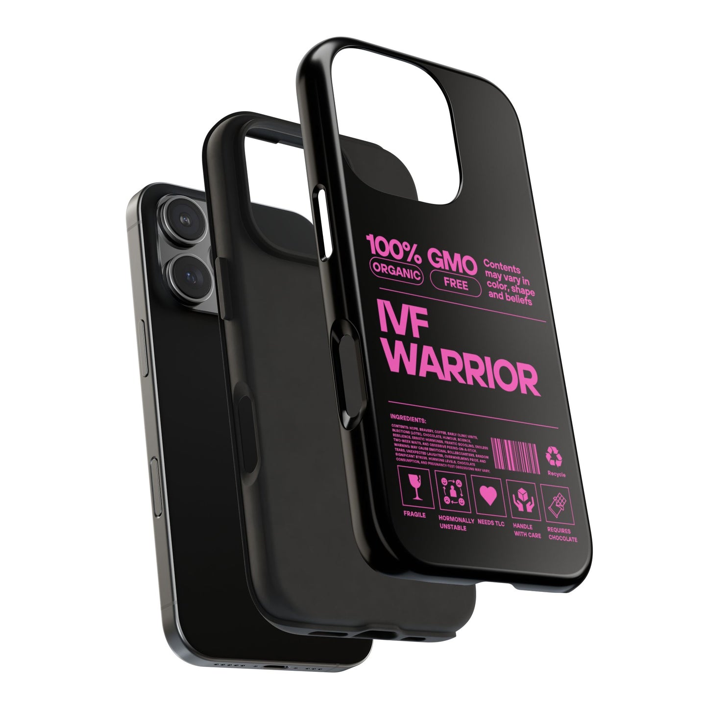 IVF Warrior Tough Phone Case - Empowering Gift for Fertility Journey, IVF Support, Organic Design, Personalized Cases, Motivational Art