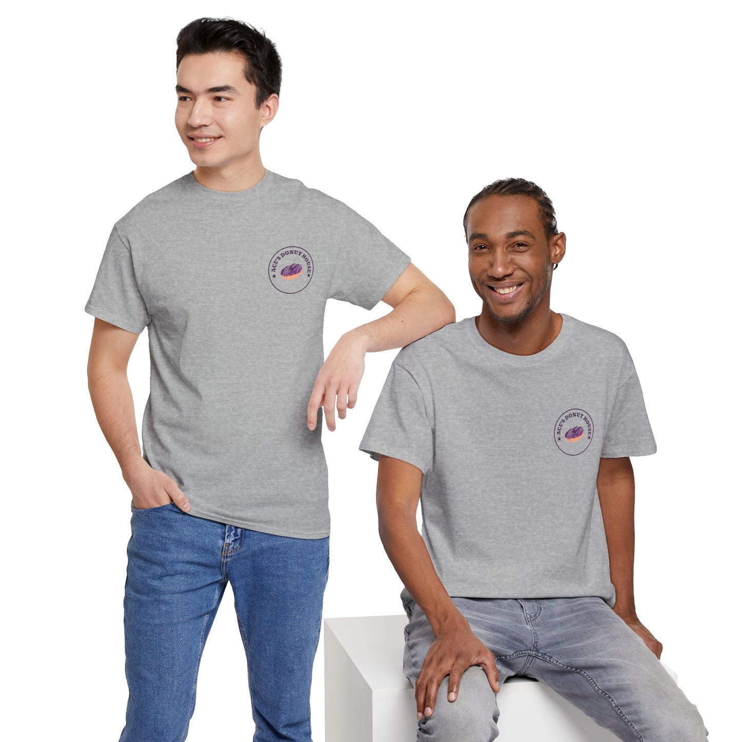 Unisex Heavy Cotton Tee - Ace and Aro fun tee "donut need sex or romance" Casual T-Shirt