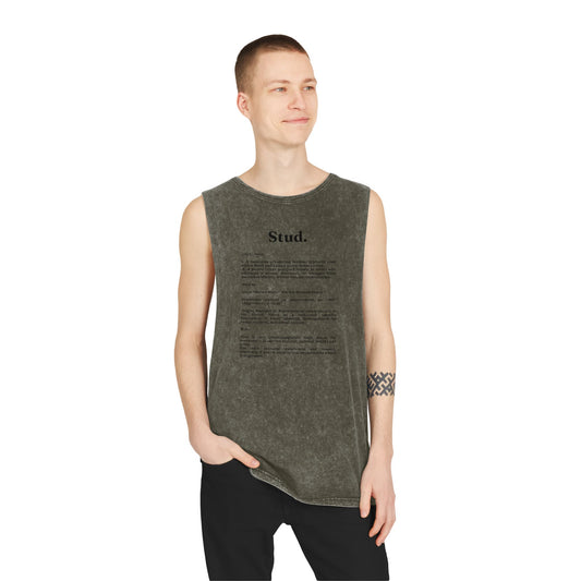 Stud lesbian Tank Top - Casual Cool Vibes with 'Stud.' Text Design