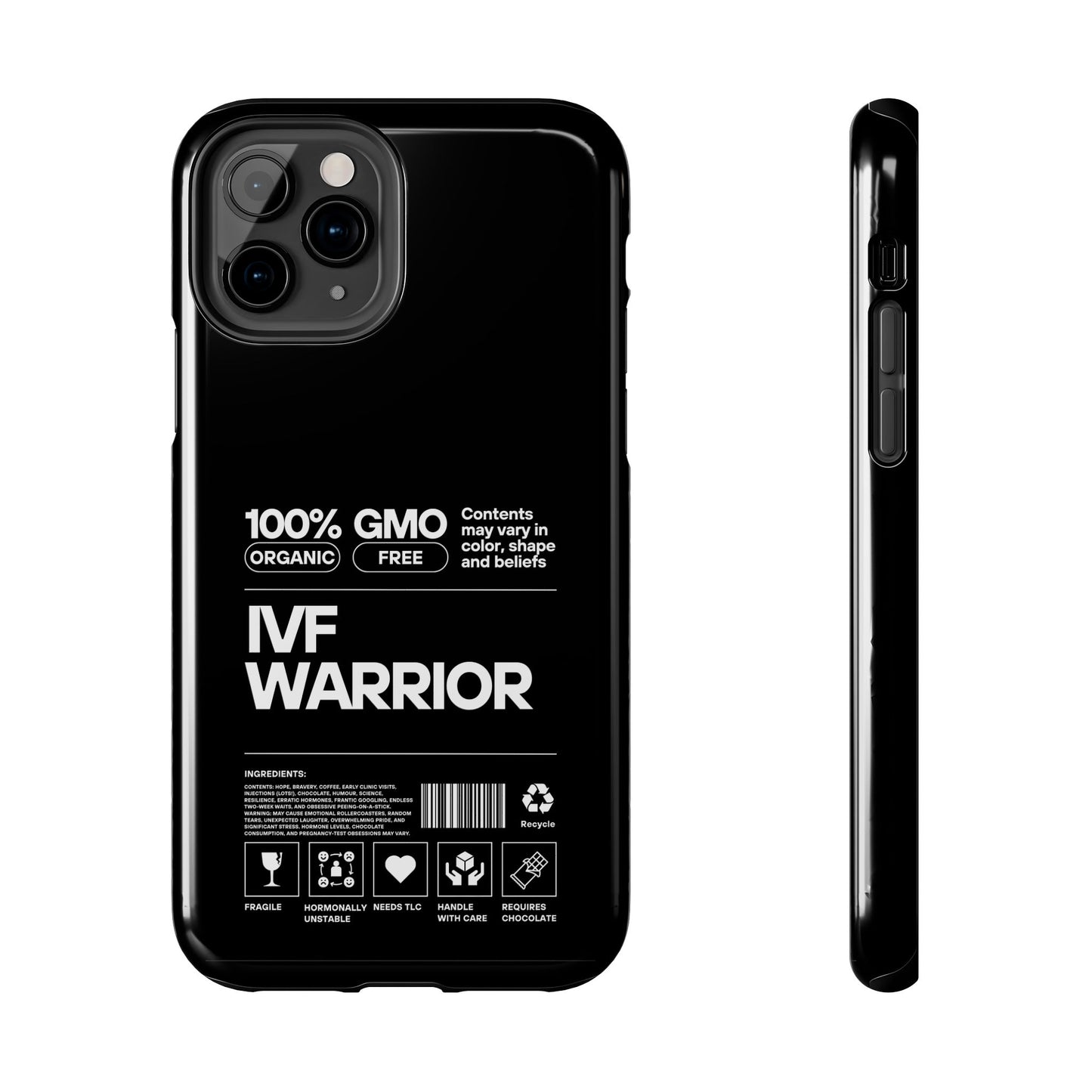 IVF Warrior Tough Phone Case - Empowering Gift for Fertility Journey, IVF Support, Organic Design, Personalized Cases, Motivational Art