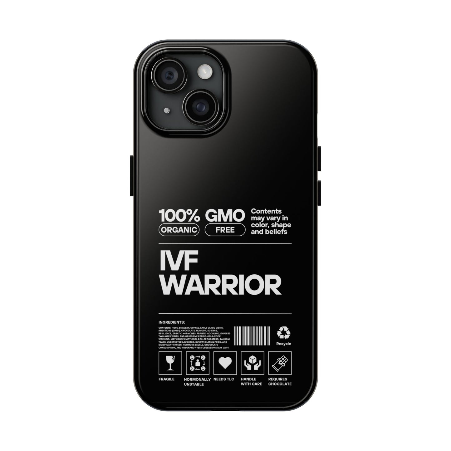 IVF Warrior Tough Phone Case - Empowering Gift for Fertility Journey, IVF Support, Organic Design, Personalized Cases, Motivational Art