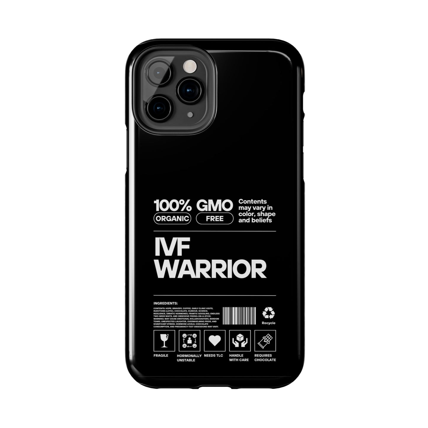 IVF Warrior Tough Phone Case - Empowering Gift for Fertility Journey, IVF Support, Organic Design, Personalized Cases, Motivational Art