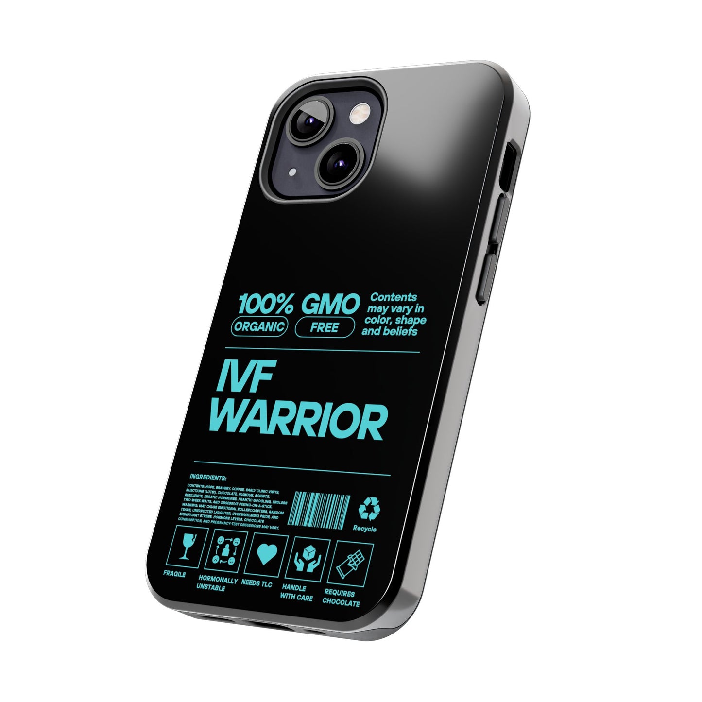 Mint IVF Warrior Tough Phone Case - Empowering Gift for Fertility Journey, IVF Support, Organic Design, Personalized Cases, Motivational Art