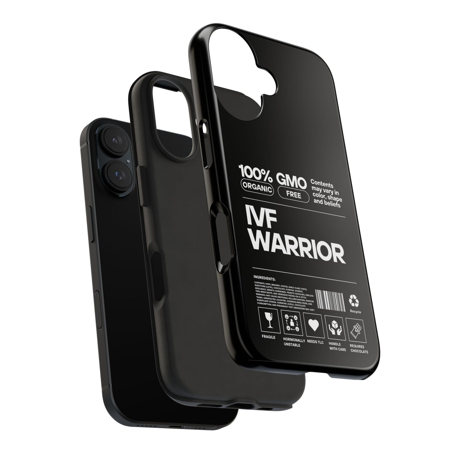 IVF Warrior Tough Phone Case - Empowering Gift for Fertility Journey, IVF Support, Organic Design, Personalized Cases, Motivational Art