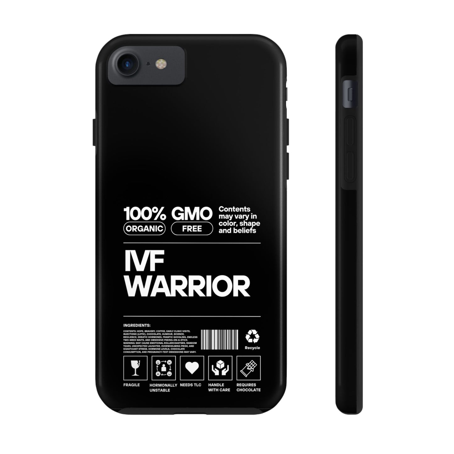 IVF Warrior Tough Phone Case - Empowering Gift for Fertility Journey, IVF Support, Organic Design, Personalized Cases, Motivational Art