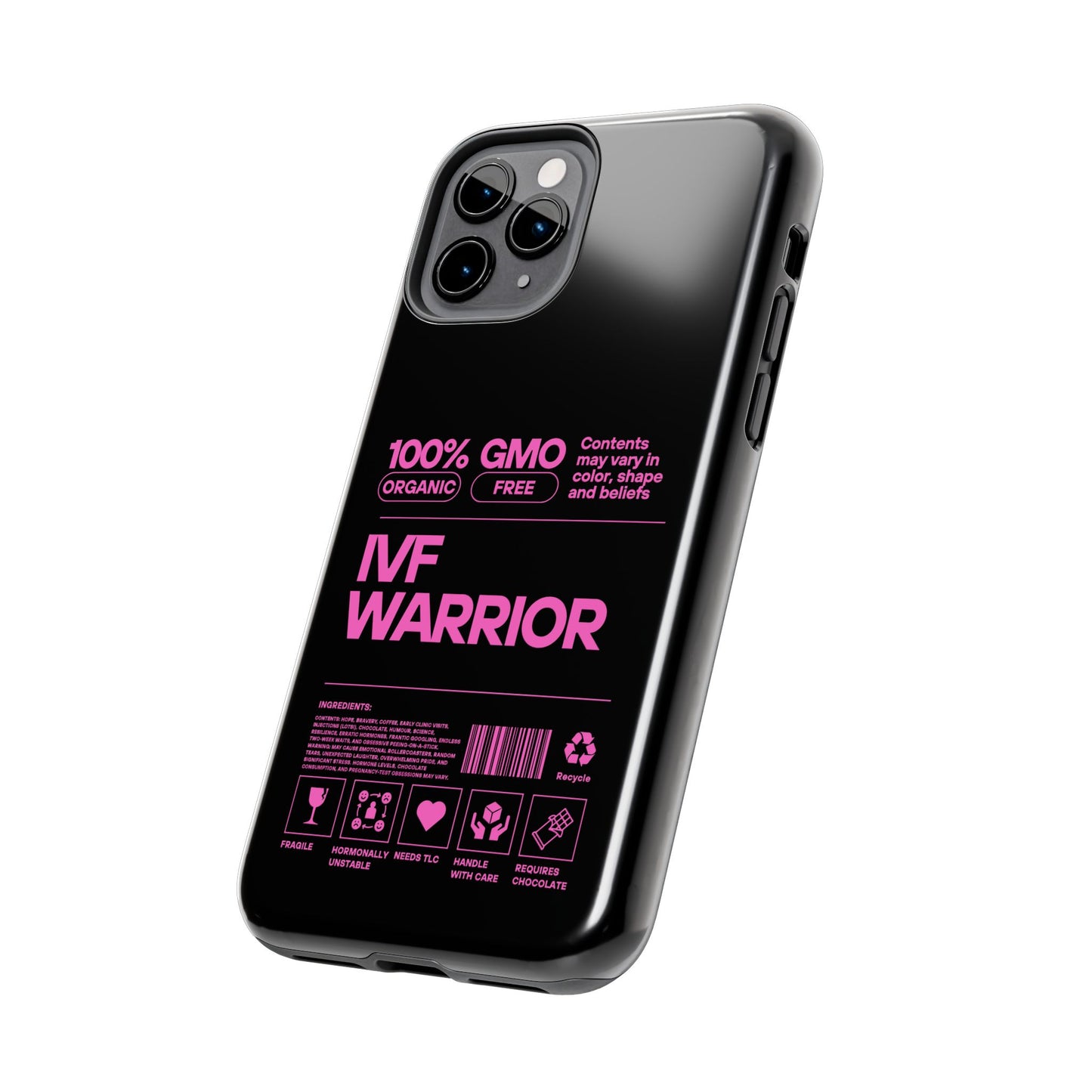 IVF Warrior Tough Phone Case - Empowering Gift for Fertility Journey, IVF Support, Organic Design, Personalized Cases, Motivational Art