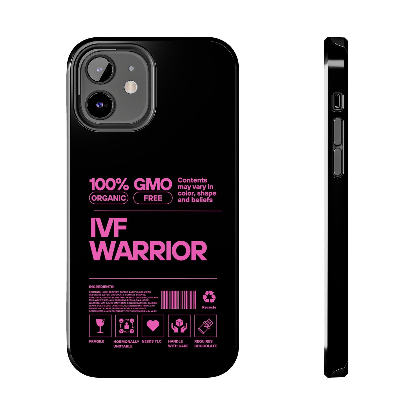 IVF Warrior Tough Phone Case - Empowering Gift for Fertility Journey, IVF Support, Organic Design, Personalized Cases, Motivational Art