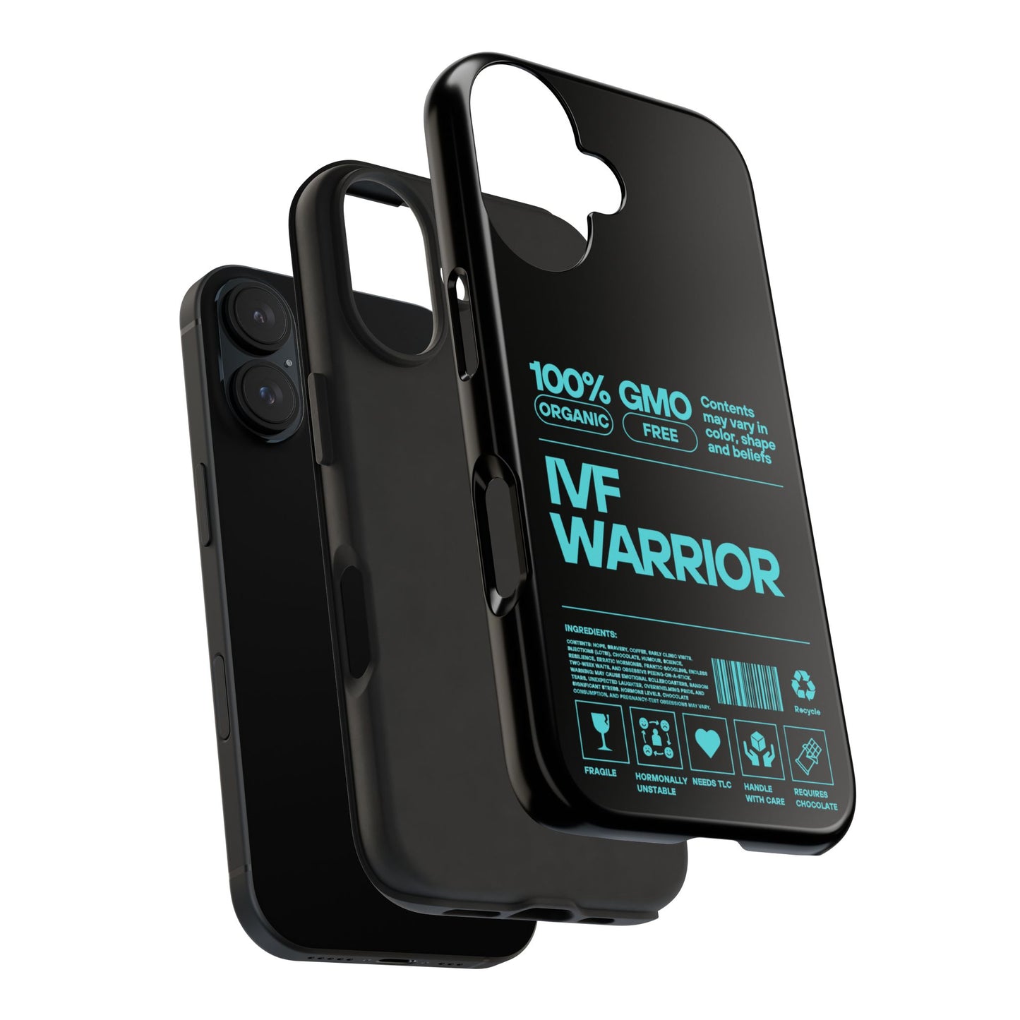 Mint IVF Warrior Tough Phone Case - Empowering Gift for Fertility Journey, IVF Support, Organic Design, Personalized Cases, Motivational Art