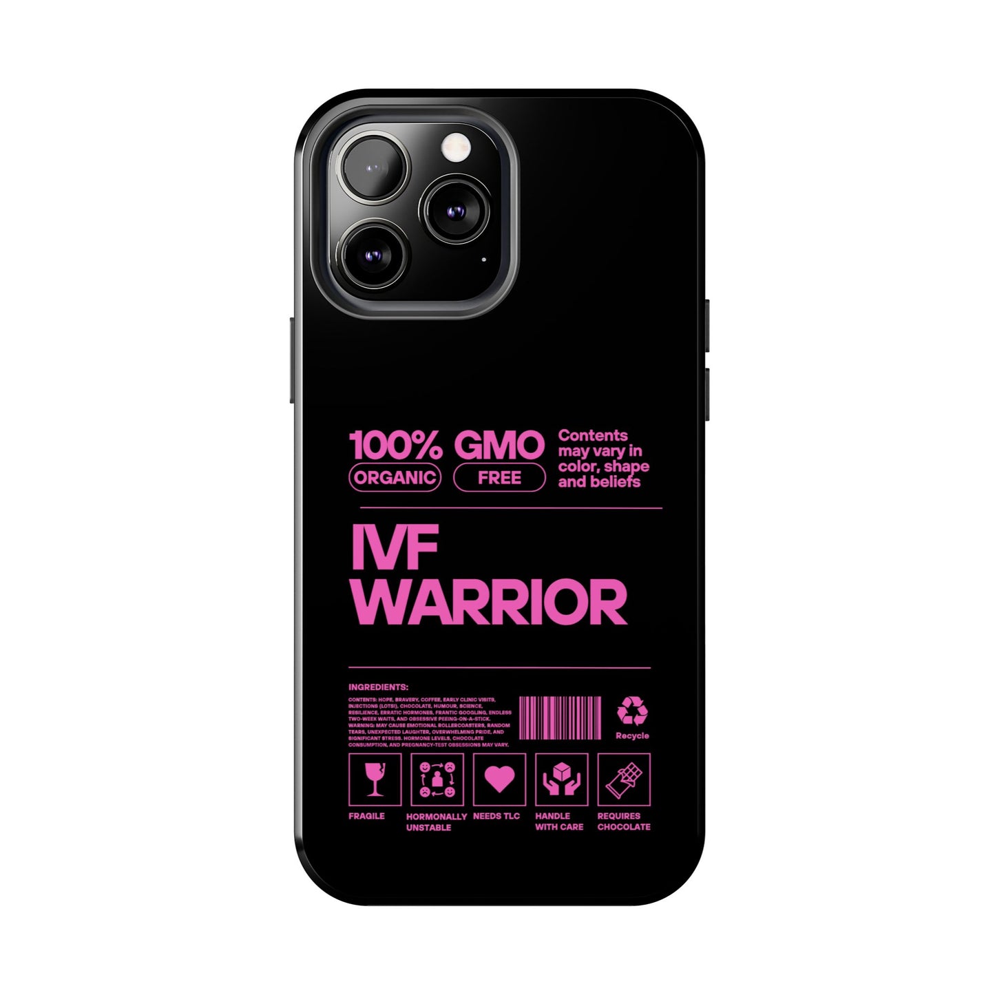 IVF Warrior Tough Phone Case - Empowering Gift for Fertility Journey, IVF Support, Organic Design, Personalized Cases, Motivational Art