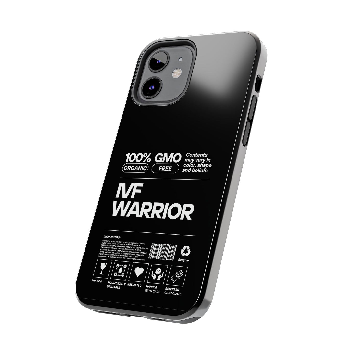 IVF Warrior Tough Phone Case - Empowering Gift for Fertility Journey, IVF Support, Organic Design, Personalized Cases, Motivational Art