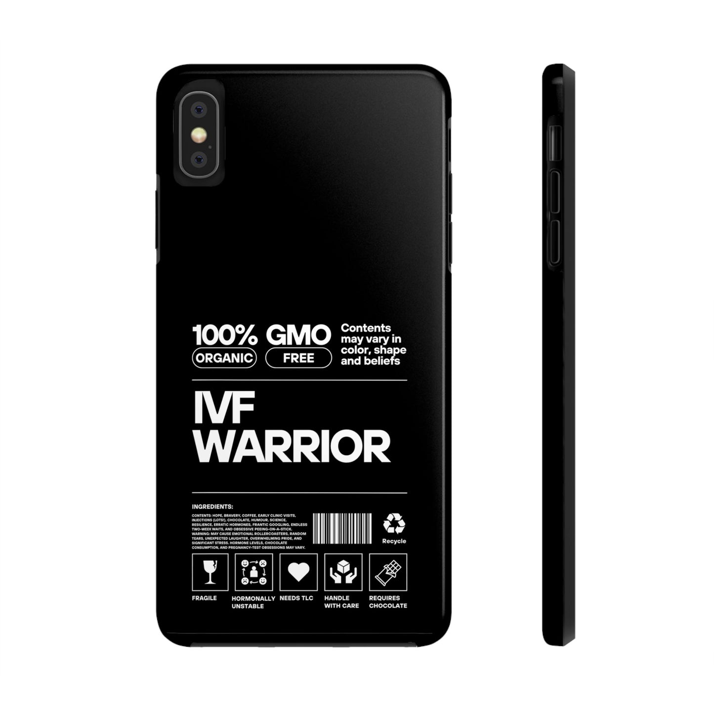 IVF Warrior Tough Phone Case - Empowering Gift for Fertility Journey, IVF Support, Organic Design, Personalized Cases, Motivational Art