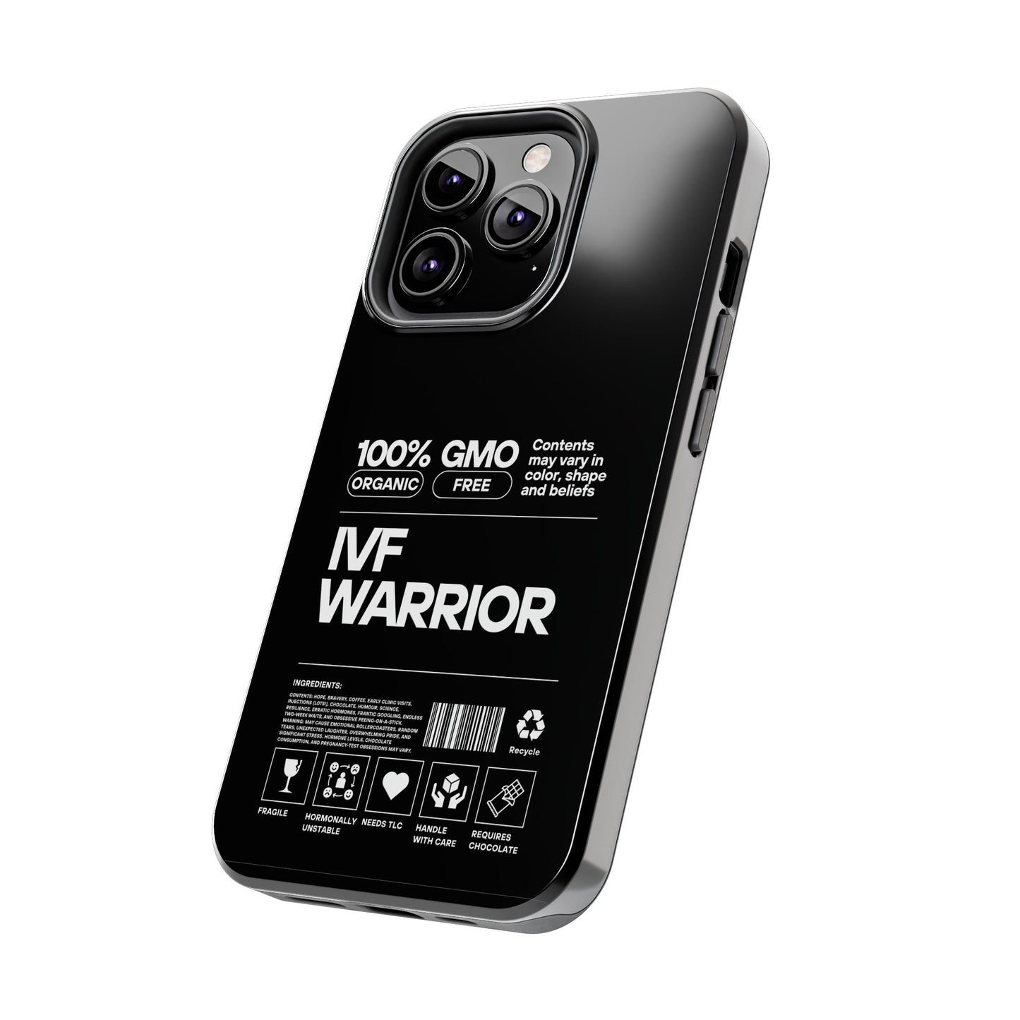 IVF Warrior Tough Phone Case - Empowering Gift for Fertility Journey, IVF Support, Organic Design, Personalized Cases, Motivational Art