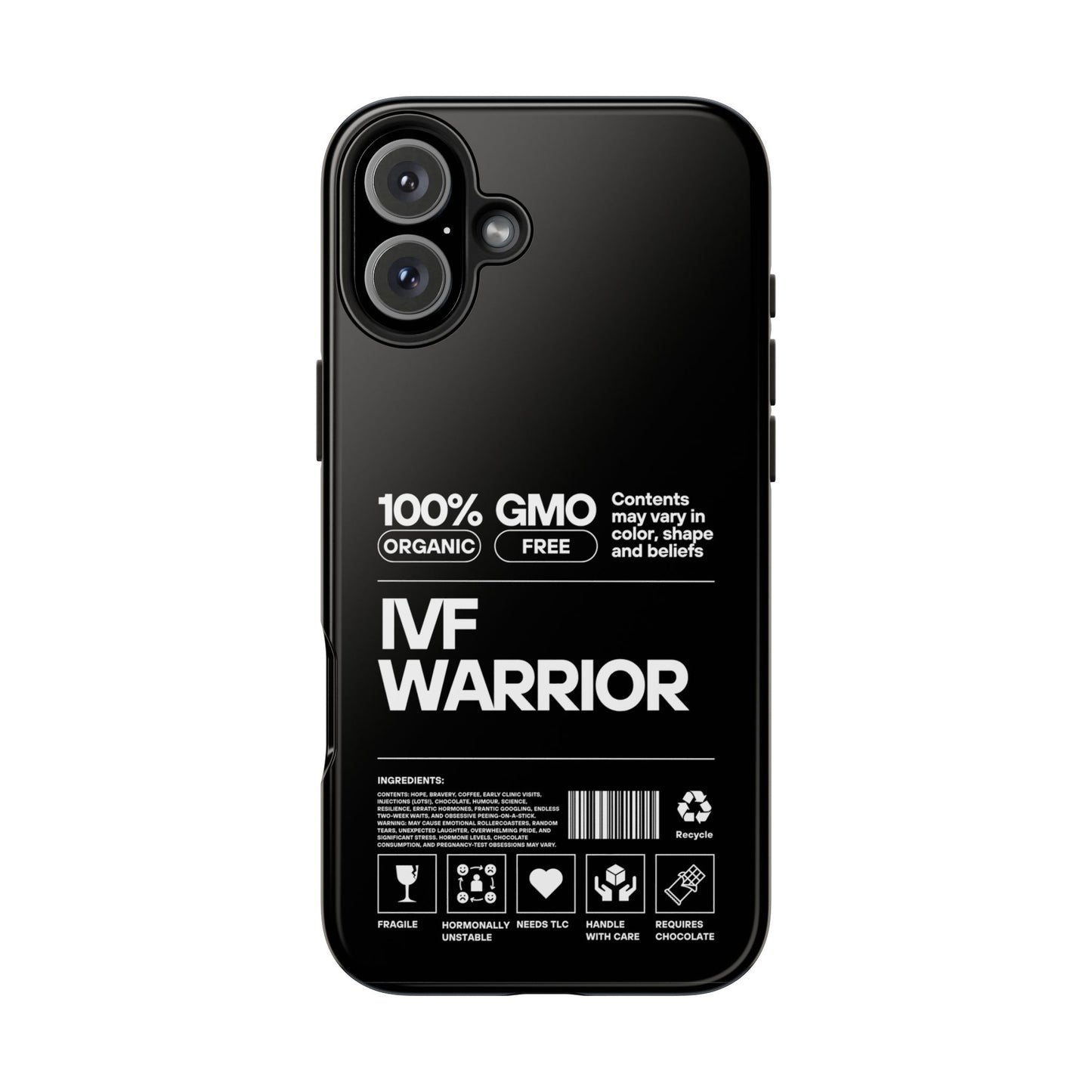 IVF Warrior Tough Phone Case - Empowering Gift for Fertility Journey, IVF Support, Organic Design, Personalized Cases, Motivational Art