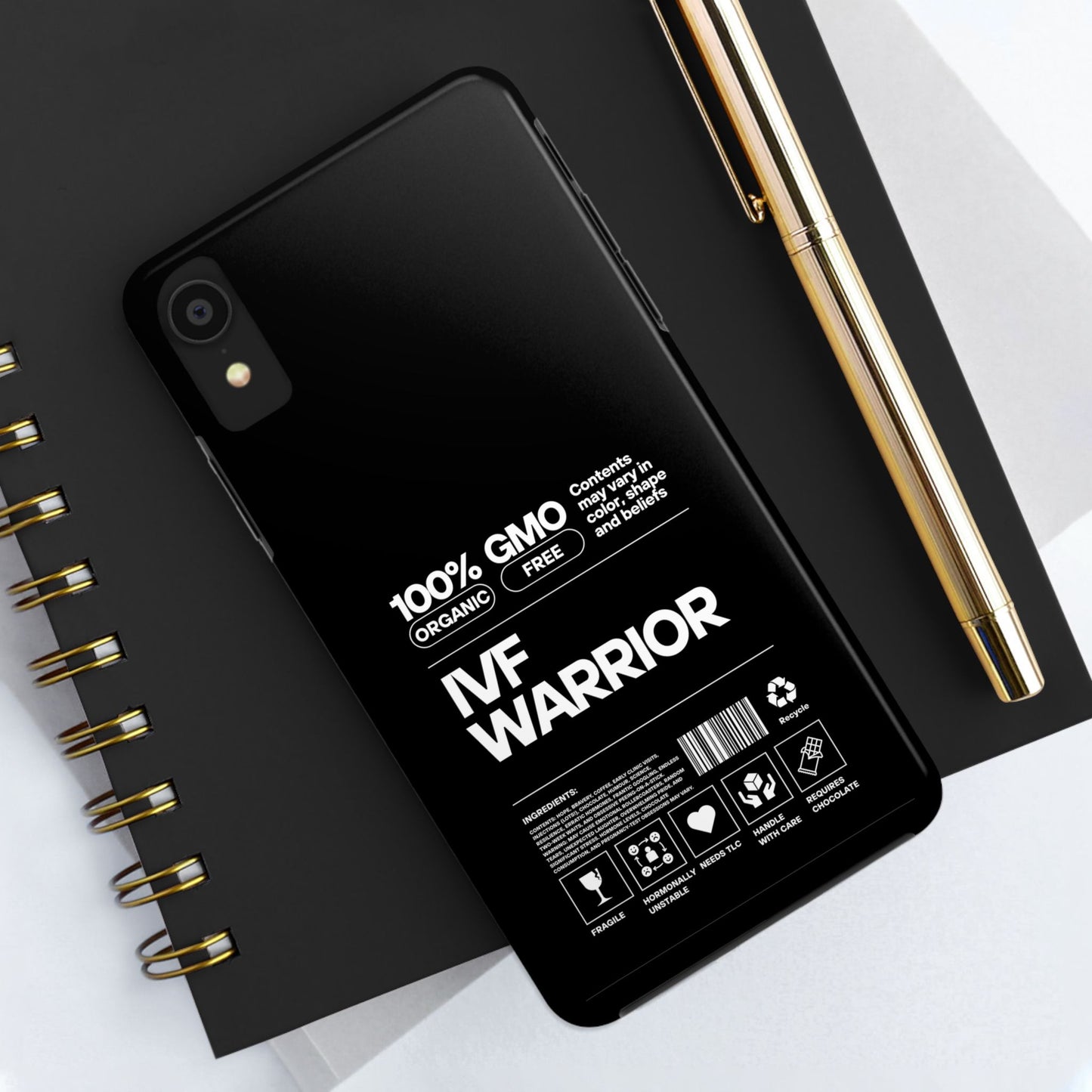 IVF Warrior Tough Phone Case - Empowering Gift for Fertility Journey, IVF Support, Organic Design, Personalized Cases, Motivational Art