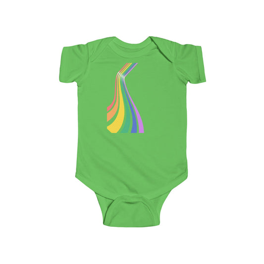Rainbow Stripes Infant Bodysuit - Colorful Baby Onesie for Celebrations