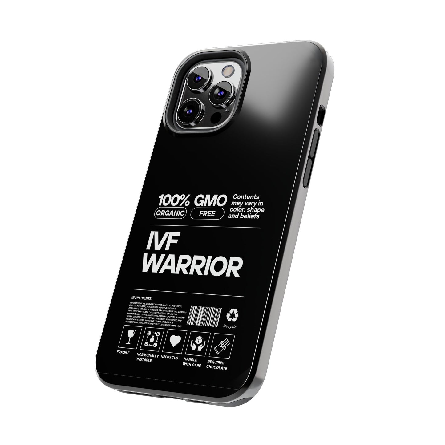 IVF Warrior Tough Phone Case - Empowering Gift for Fertility Journey, IVF Support, Organic Design, Personalized Cases, Motivational Art