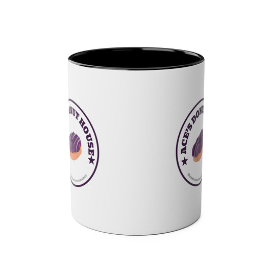 Mug - Asexual Pride Donut Pun Two-Tone Coffee Mug, 11oz