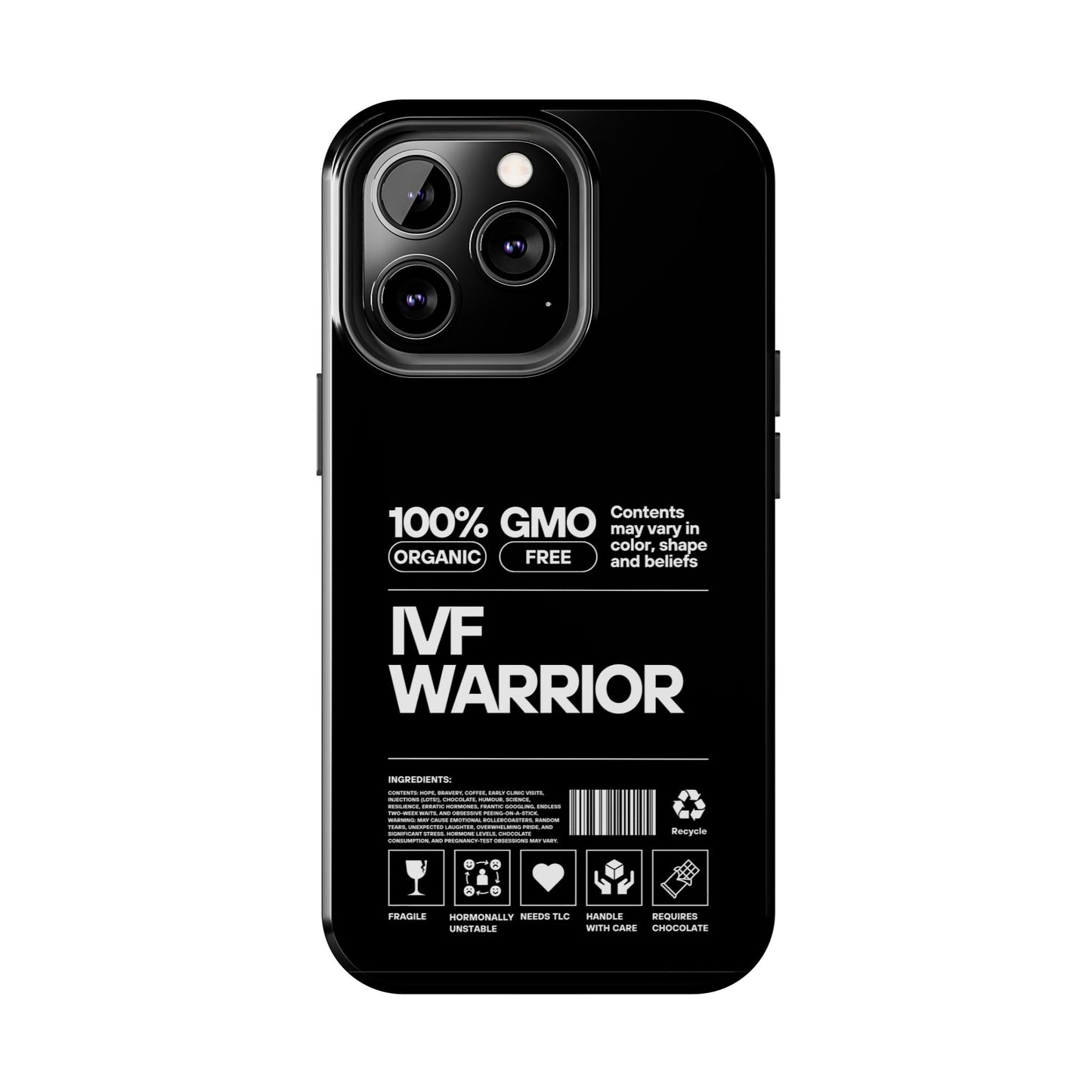 IVF Warrior Tough Phone Case - Empowering Gift for Fertility Journey, IVF Support, Organic Design, Personalized Cases, Motivational Art