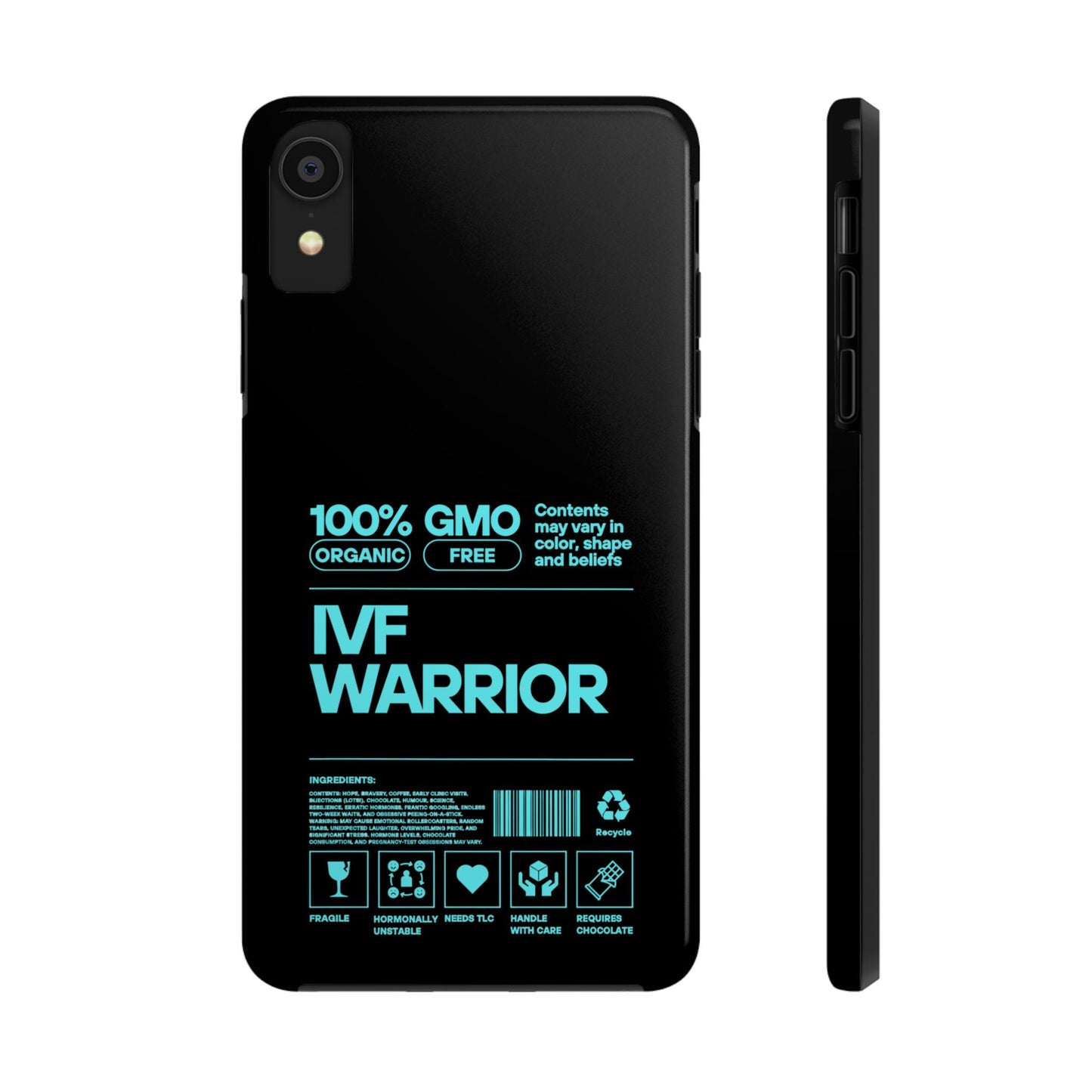 Mint IVF Warrior Tough Phone Case - Empowering Gift for Fertility Journey, IVF Support, Organic Design, Personalized Cases, Motivational Art