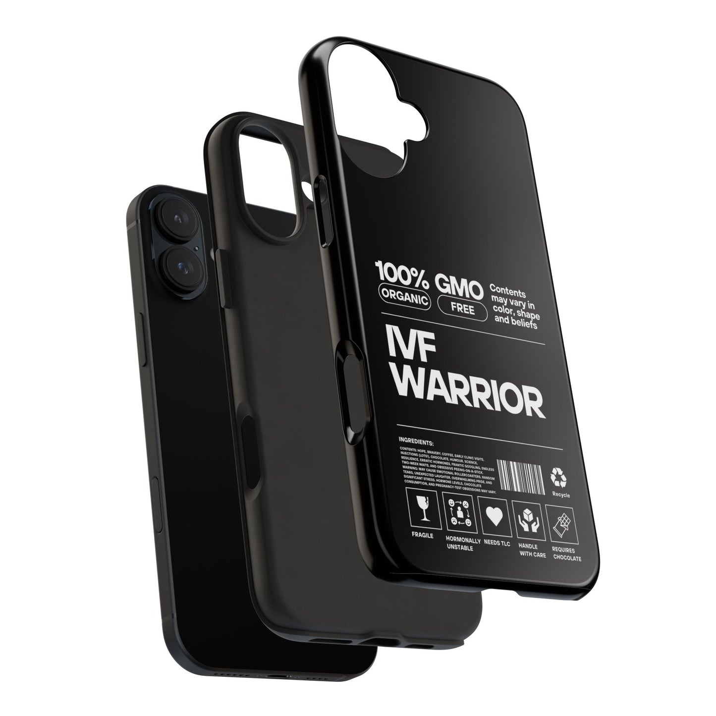 IVF Warrior Tough Phone Case - Empowering Gift for Fertility Journey, IVF Support, Organic Design, Personalized Cases, Motivational Art