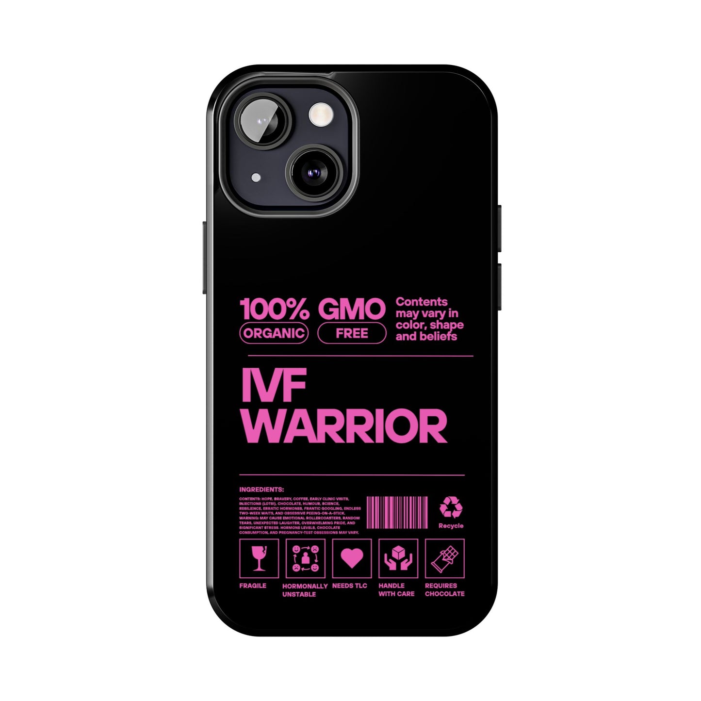 IVF Warrior Tough Phone Case - Empowering Gift for Fertility Journey, IVF Support, Organic Design, Personalized Cases, Motivational Art
