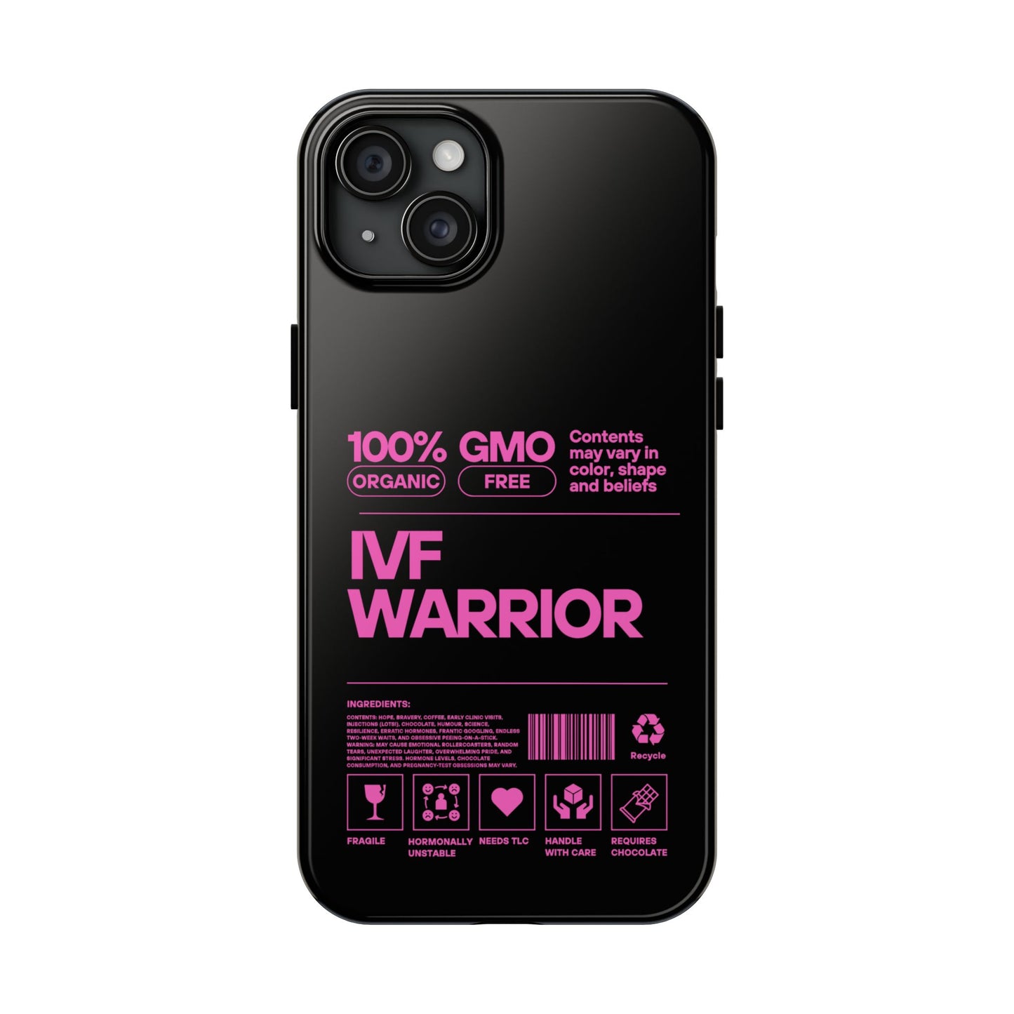 IVF Warrior Tough Phone Case - Empowering Gift for Fertility Journey, IVF Support, Organic Design, Personalized Cases, Motivational Art