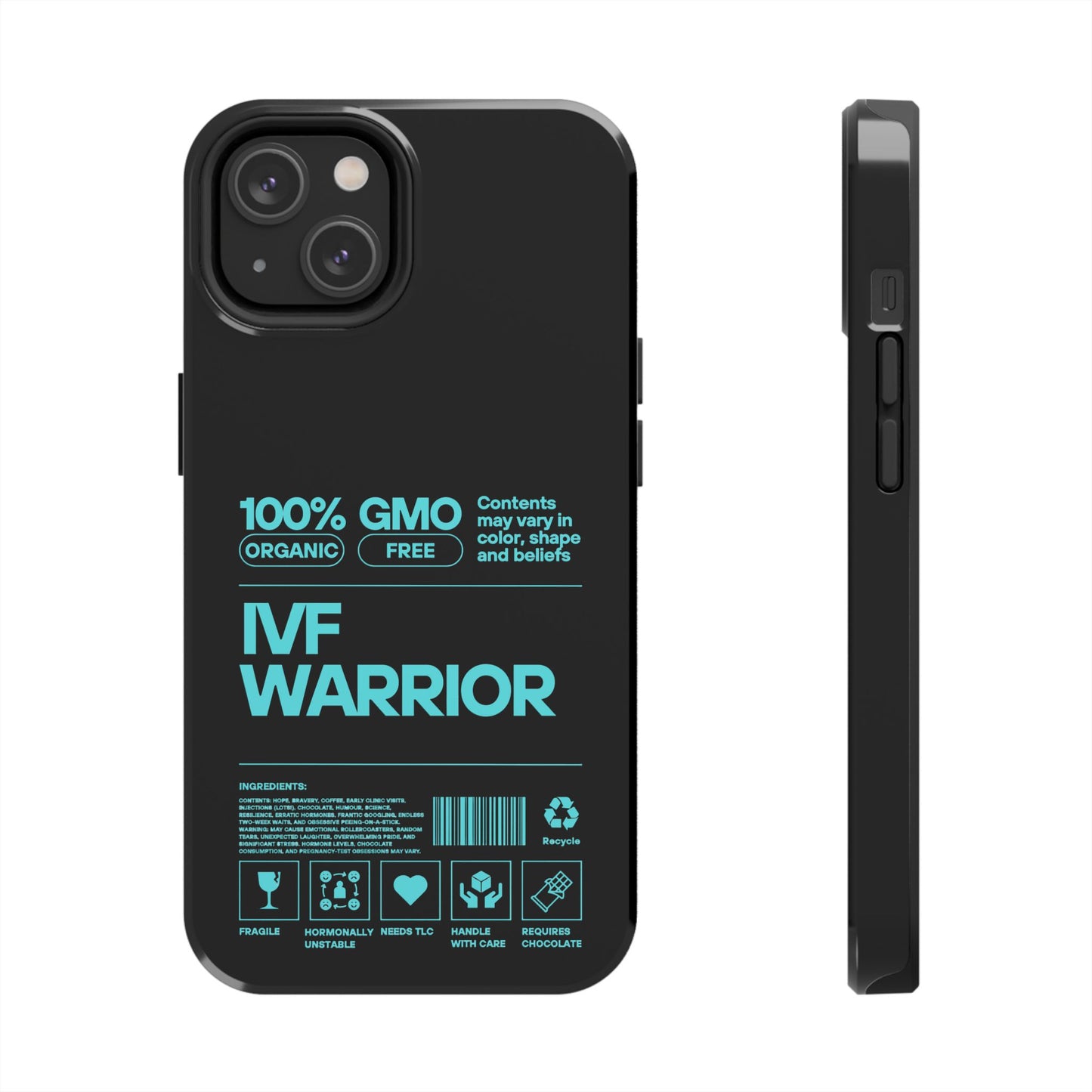 Mint IVF Warrior Tough Phone Case - Empowering Gift for Fertility Journey, IVF Support, Organic Design, Personalized Cases, Motivational Art