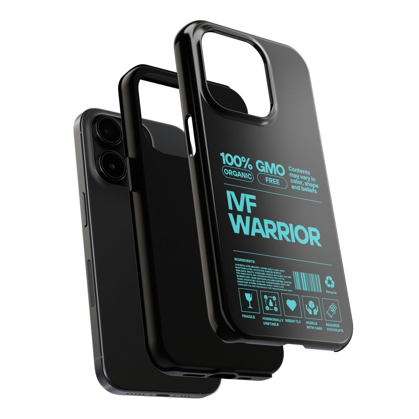 Mint IVF Warrior Tough Phone Case - Empowering Gift for Fertility Journey, IVF Support, Organic Design, Personalized Cases, Motivational Art