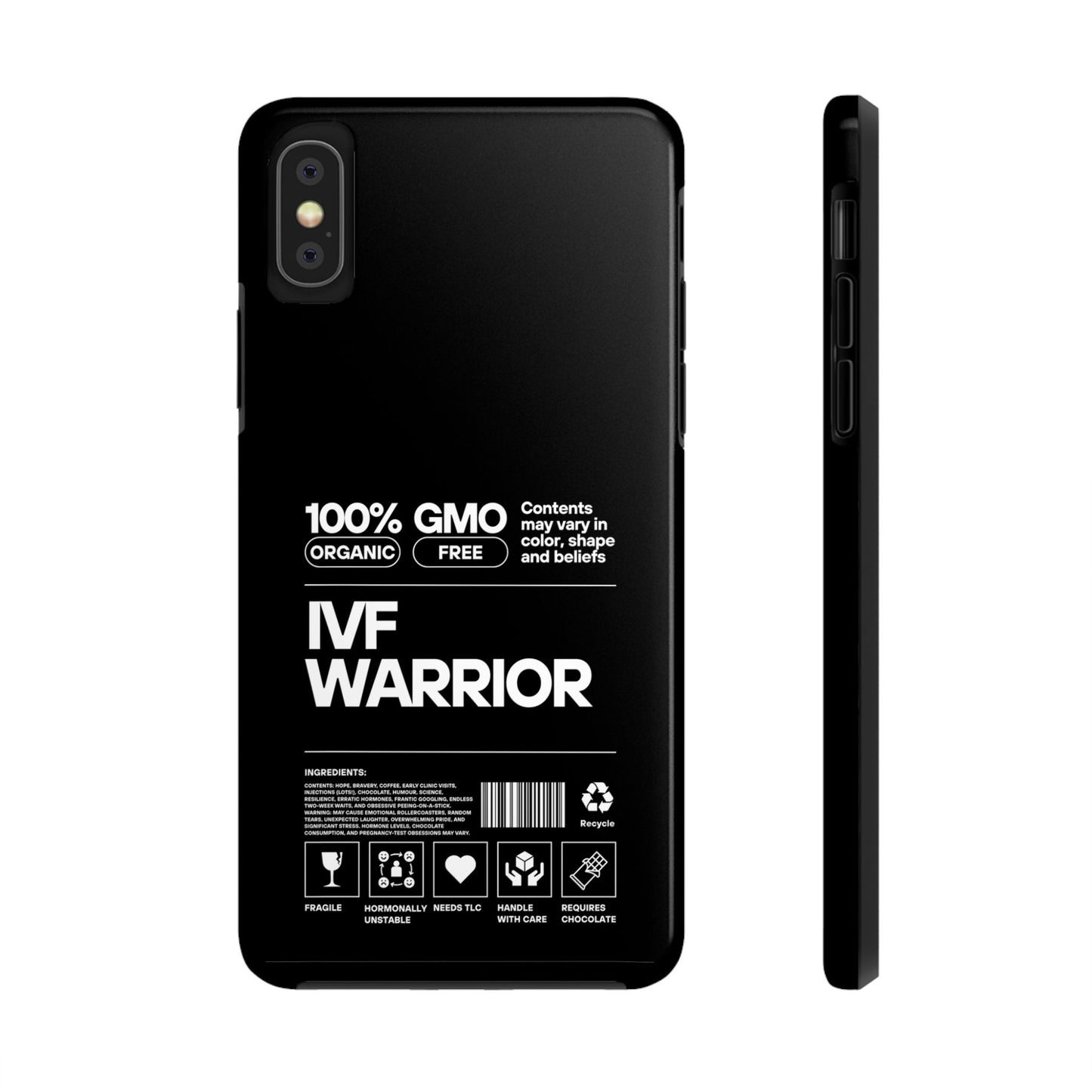 IVF Warrior Tough Phone Case - Empowering Gift for Fertility Journey, IVF Support, Organic Design, Personalized Cases, Motivational Art