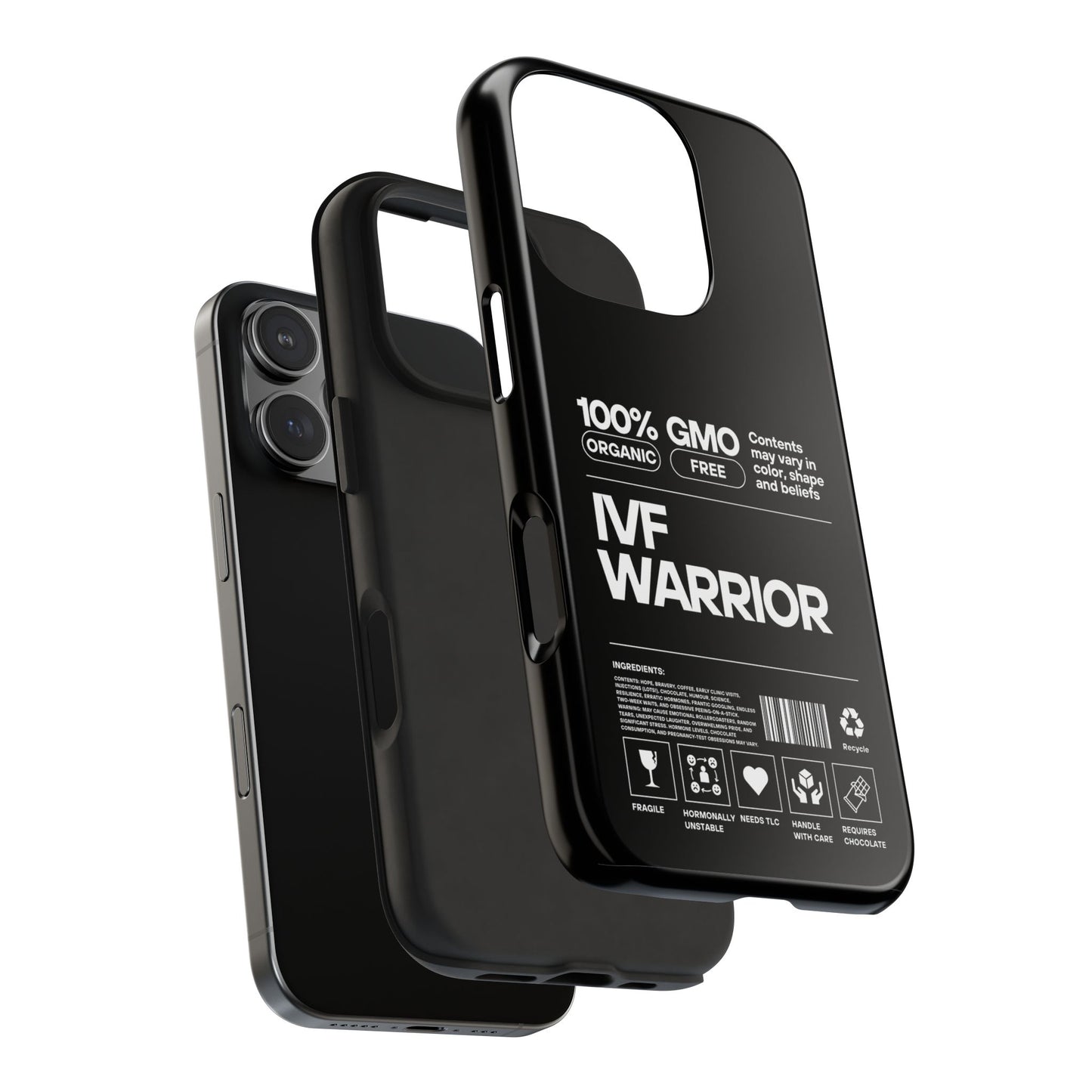 IVF Warrior Tough Phone Case - Empowering Gift for Fertility Journey, IVF Support, Organic Design, Personalized Cases, Motivational Art