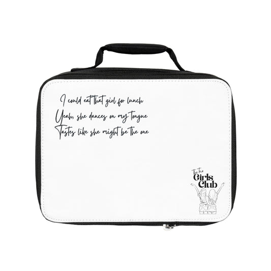 Two Girls Club lunch bag LGBTQ Queer & Here Proud lunch bag Stylish Lunch Bag for Foodies | "I Could Eat That Girl for Lunch" Design
