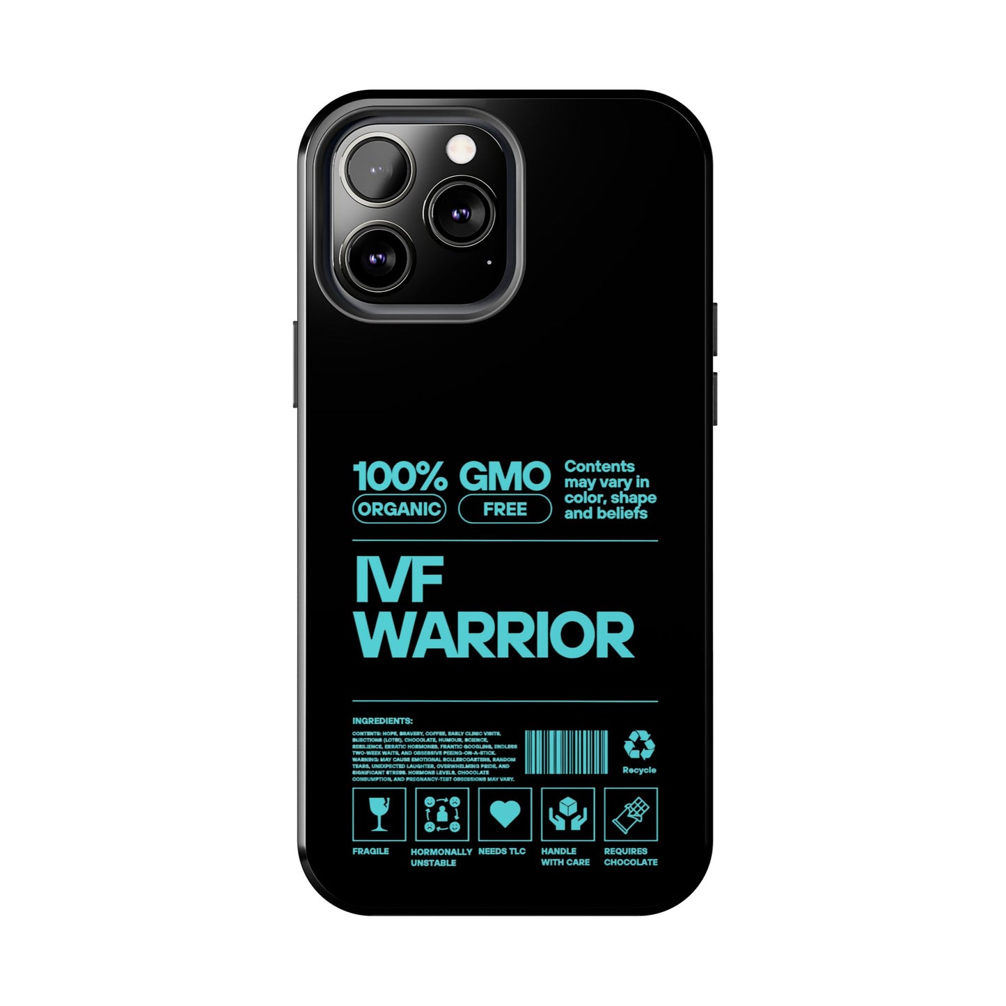 Mint IVF Warrior Tough Phone Case - Empowering Gift for Fertility Journey, IVF Support, Organic Design, Personalized Cases, Motivational Art