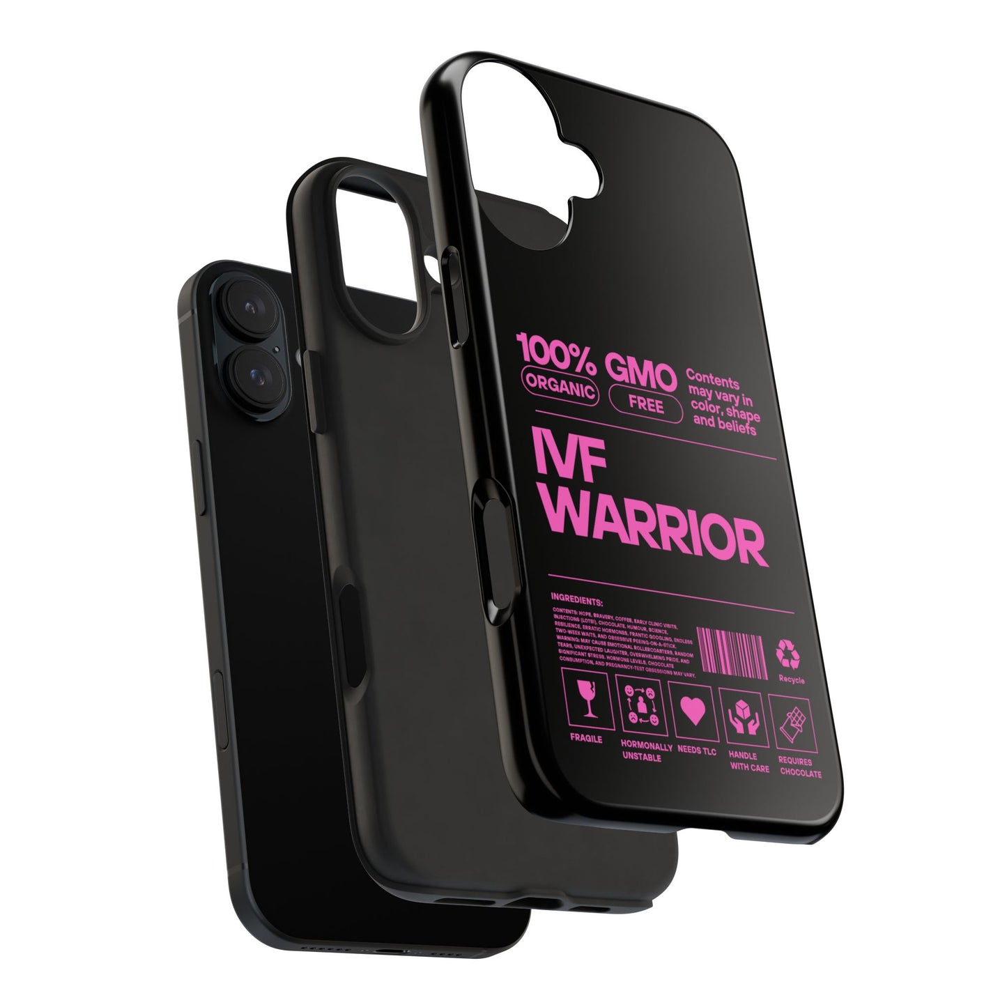 IVF Warrior Tough Phone Case - Empowering Gift for Fertility Journey, IVF Support, Organic Design, Personalized Cases, Motivational Art
