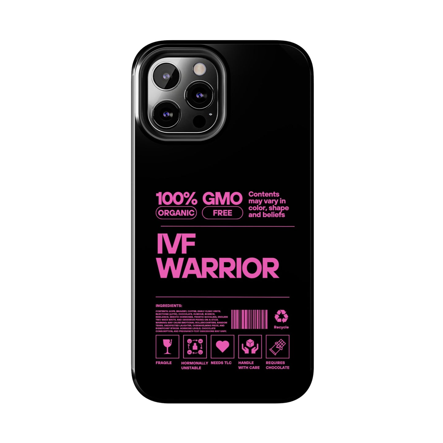 IVF Warrior Tough Phone Case - Empowering Gift for Fertility Journey, IVF Support, Organic Design, Personalized Cases, Motivational Art
